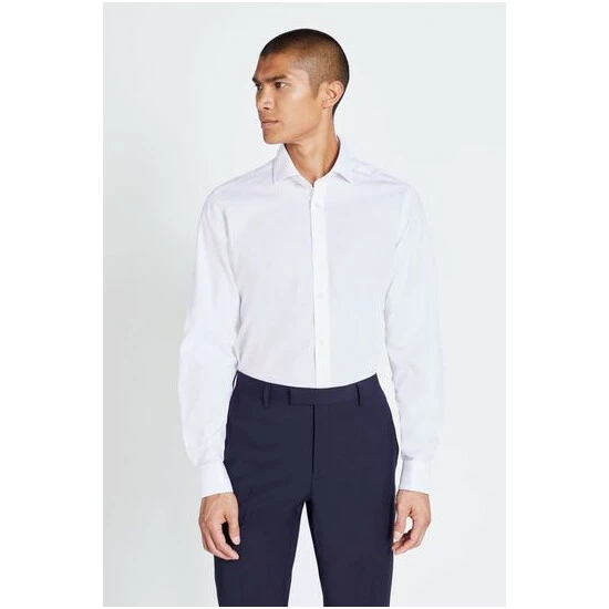 unnamed-file-100.jpg Moss Bros Moss Tailored Fit White Double Cuff Zero Iron Shirt -Moss Bros shop unnamed file 100