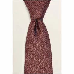 Moss Bros Red Rust Textured Tie 5 Moss Bros Red Rust Textured Tie -Moss Bros shop unnamed file 1035