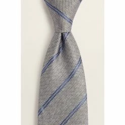 Moss Bros Moss Sage Green With Navy Stripe Silk Tie -Moss Bros shop unnamed file 1047