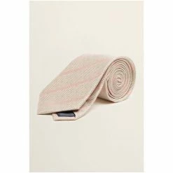 Moss Bros Moss Blue Champagne With Pink Stripe Silk Tie -Moss Bros shop unnamed file 1078