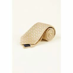 Moss Bros Yellow Paisley Silk Tie