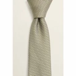 Alternative view of Moss Bros Moss Green Textured Tie