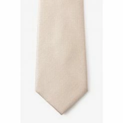 Moss Bros Moss Gold Plain Natte Silk Tie -Moss Bros shop unnamed file 1104