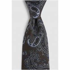 Moss Bros Brown Paisley Silk Tie 5 Moss Bros Brown Paisley Silk Tie -Moss Bros shop unnamed file 1112