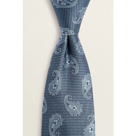 unnamed-file-1114.jpg Moss Bros Moss Navy Blue Tonal Paisley Silk Tie -Moss Bros shop unnamed file 1114