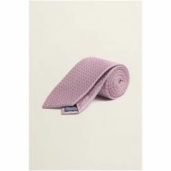 Moss Bros Moss Pink Semi-Plain Silk Tie -Moss Bros shop unnamed file 1124