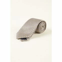 Moss Bros Gold Paisley Silk Tie