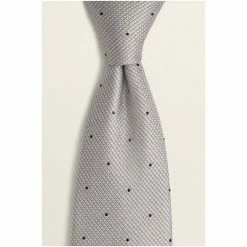 Moss Bros Moss Silver Contrast Spot Silk Tie 5 Moss Bros Moss Silver Contrast Spot Silk Tie -Moss Bros shop unnamed file 1147