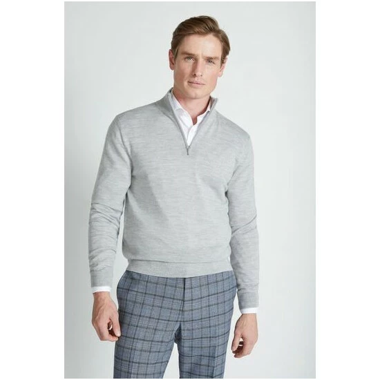 unnamed-file-1159.jpg Moss Bros Grey Merino Zip-Neck Jumper -Moss Bros shop unnamed file 1159