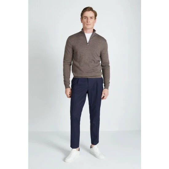 unnamed-file-1161.jpg Moss Bros Brown Merino Zip-Neck Jumper -Moss Bros shop unnamed file 1161