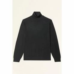 Moss Bros Moss Black Merino Roll Neck Jumper -Moss Bros shop unnamed file 1173