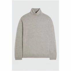 Moss Bros Grey Merino Roll Neck Jumper 9 Moss Bros Grey Merino Roll Neck Jumper -Moss Bros shop unnamed file 1193