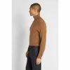 Moss Bros Brown Tobacco Merino Roll Neck Jumper