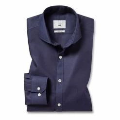 Moss Bros Slim Fit Navy Blue Royal Oxford Non-Iron Shirt 15 Moss Bros Slim Fit Navy Blue Royal Oxford Non-Iron Shirt -Moss Bros shop unnamed file 122