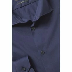 Moss Bros Moss Slim Fit Navy Comfort Stretch Single Cuff Shirt 8 Moss Bros Moss Slim Fit Navy Comfort Stretch Single Cuff Shirt -Moss Bros shop unnamed file 126