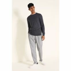 Moss Bros Moss Charcoal Merino Blend Crew-Neck Jumper 9 Moss Bros Moss Charcoal Merino Blend Crew-Neck Jumper -Moss Bros shop unnamed file 1263