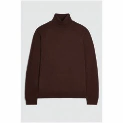 Moss Bros Red Wine Merino Roll Neck Jumper -Moss Bros shop unnamed file 1270