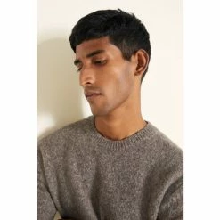 Moss Bros Moss Mocha Mohair Chunky Crew Neck Jumper 6 Moss Bros Moss Mocha Mohair Chunky Crew Neck Jumper -Moss Bros shop unnamed file 1282