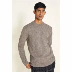 Moss Bros Moss Mocha Mohair Chunky Crew Neck Jumper 7 Moss Bros Moss Mocha Mohair Chunky Crew Neck Jumper -Moss Bros shop unnamed file 1283