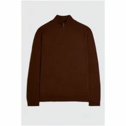 Moss Bros Red Wine Merino Zip Neck Jumper 5 Moss Bros Red Wine Merino Zip Neck Jumper -Moss Bros shop unnamed file 1295