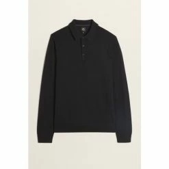 Moss Bros Moss Navy Merino Blend Long-Sleeve Polo Shirt 9 Moss Bros Moss Navy Merino Blend Long-Sleeve Polo Shirt -Moss Bros shop unnamed file 1299