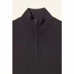 Moss Bros Moss Navy Merino Zip Neck Jumper 8 Moss Bros Moss Navy Merino Zip Neck Jumper -Moss Bros shop unnamed file 1308