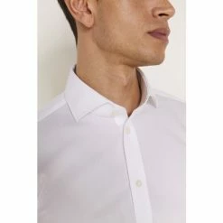 Alternative view of Moss Bros White Tailored Fit Zero Iron Shirt