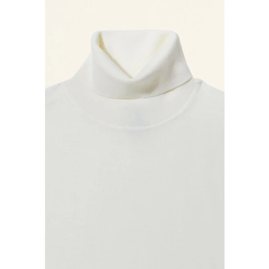 Moss Bros Moss Winter White Merino Roll Neck Jumper 4 Moss Bros Moss Winter White Merino Roll Neck Jumper - Image 4