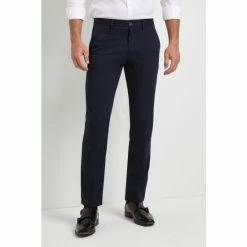 Alternative view of Moss Bros Moss Tailored Fit Navy Stretch Chino