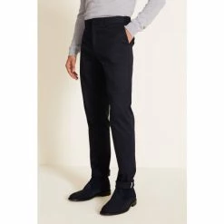 Moss Bros Moss Navy Slim Fit Stretch Chinos