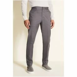 Moss Bros Moss Grey Slim Fit Stretch Chinos -Moss Bros shop unnamed file 1341