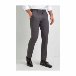 Moss Bros Moss Tailored Fit Graphite Grey Stretch Chino