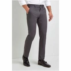 Moss Bros Moss Tailored Fit Graphite Grey Stretch Chino 7 Moss Bros Moss Tailored Fit Graphite Grey Stretch Chino -Moss Bros shop unnamed file 1348