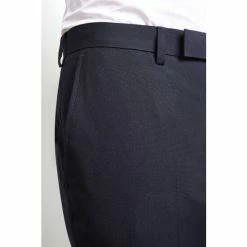Moss Bros Moss Skinny Fit Machine Washable Navy Cropped Trousers With Stretch -Moss Bros shop unnamed file 1356