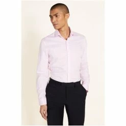Moss Bros Slim Fit Pink Pinpoint Oxford Non-Iron Shirt 7 Moss Bros Slim Fit Pink Pinpoint Oxford Non-Iron Shirt -Moss Bros shop unnamed file 137