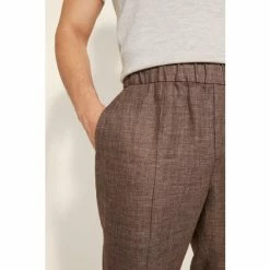 Moss Bros Moss Brown Linen Trousers -Moss Bros shop unnamed file 1379