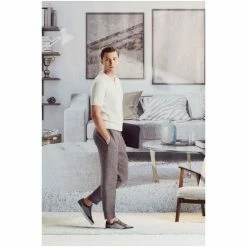 Moss Bros Moss Brown Linen Trousers -Moss Bros shop unnamed file 1381