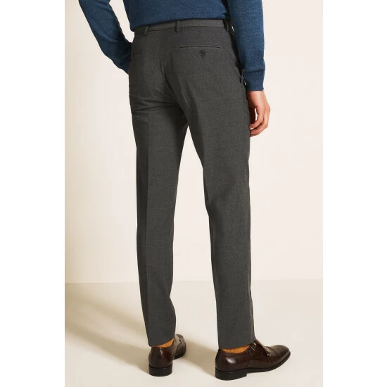 Moss Bros Grey Tailored Fit Trousers 2 Moss Bros Grey Tailored Fit Trousers - Image 2