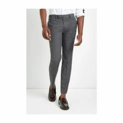 Moss Bros Moss Skinny Fit Machine Washable Mid Grey Trousers With Stretch