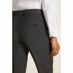 Moss Bros Moss Skinny Fit Machine Washable Mid Grey Trousers With Stretch -Moss Bros shop unnamed file 1389