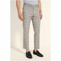 Moss Bros Moss Black Slim Fit Black Check Trousers -Moss Bros shop unnamed file 1399