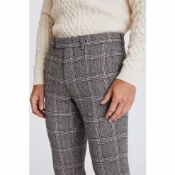 Moss Bros Slim Fit Tobacco Brown Check Tweed Trousers -Moss Bros shop unnamed file 1403