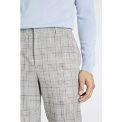Moss Bros Moss Tailored Fit Grey, Navy Blue, Brown Check Trousers 7 Moss Bros Moss Tailored Fit Grey, Navy Blue, Brown Check Trousers -Moss Bros shop unnamed file 1407