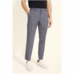 Moss Bros Blue Slim Fit Micro Check Trousers -Moss Bros shop unnamed file 1413