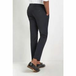 Alternative view of Moss Bros Slim Fit Navy Blue Stretch Trousers