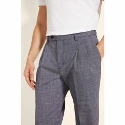 Moss Bros Moss Tailored Fit Mid Blue Puppytooth Suit: Trousers 2 Moss Bros Moss Tailored Fit Mid Blue Puppytooth Suit: Trousers -Moss Bros shop unnamed file 1436