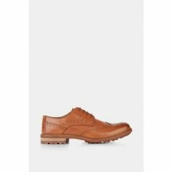 Moss Bros Brown Bray Tan Brogue Shoes