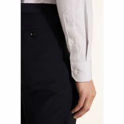 Moss Bros Slim Fit Grey Pinpoint Oxford Non-Iron Shirt -Moss Bros shop unnamed file 145