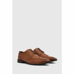 Moss Bros Moss Tan Brown Deakin Brogue Shoes