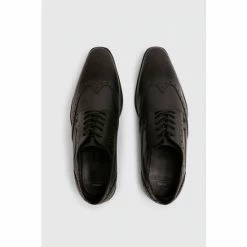 Alternative view of Moss Bros Moss Black Deakin Brogue Shoes